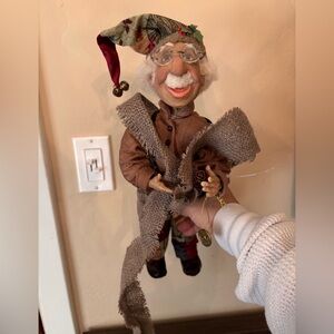 Jacqueline Kent doll JKC 2005 old man with glasses and santa hat no box